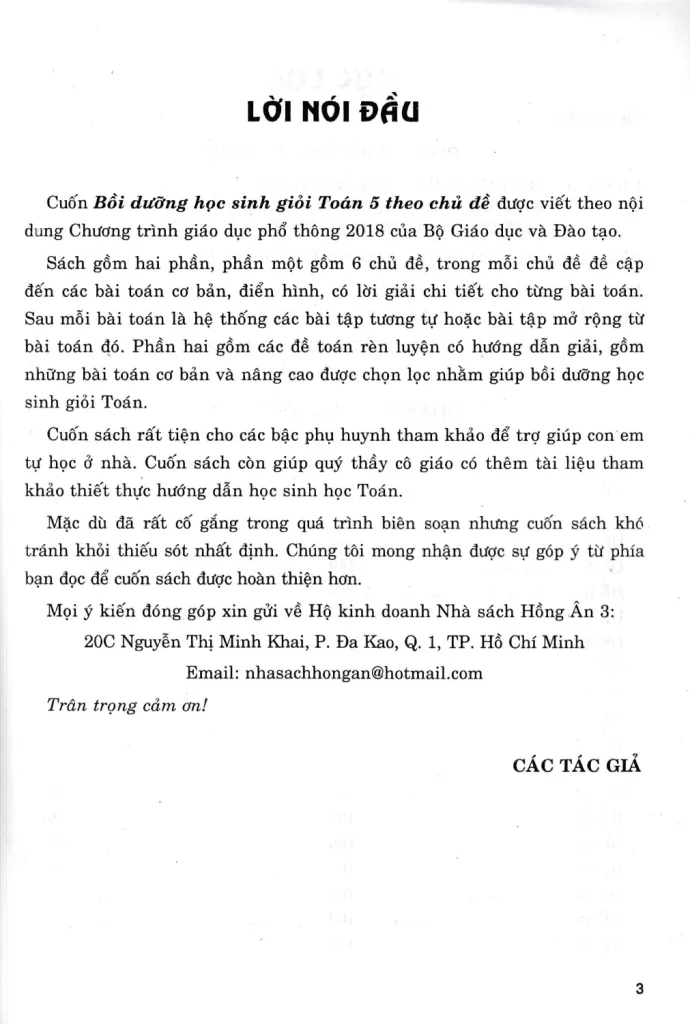 BỒI DƯỠNG HỌC SINH GIỎI TOÁN LỚP 5 THEO CHỦ ĐỀ (Dùng chung cho các bộ SGK hiện hành)